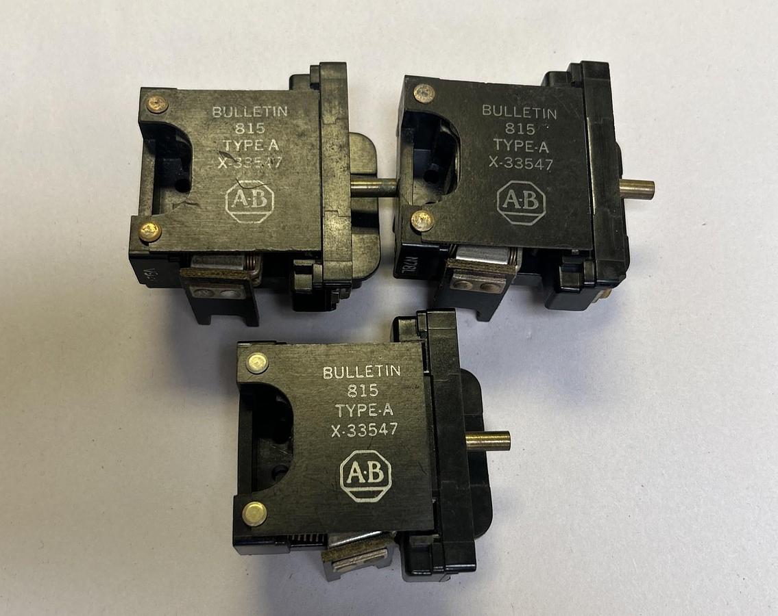 Used ALLEN BRADLEY,X-33547,OVERLOAD RELAY LOT OF 3 NOS