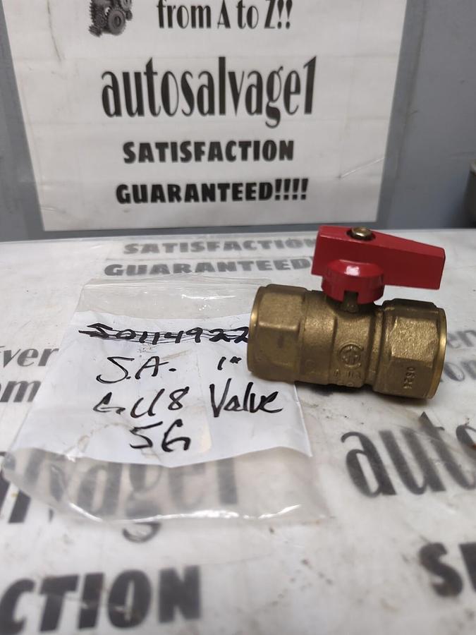 S.A.,GU8 5G,1 INCH BRASS SHUT OFF VALVE NOS