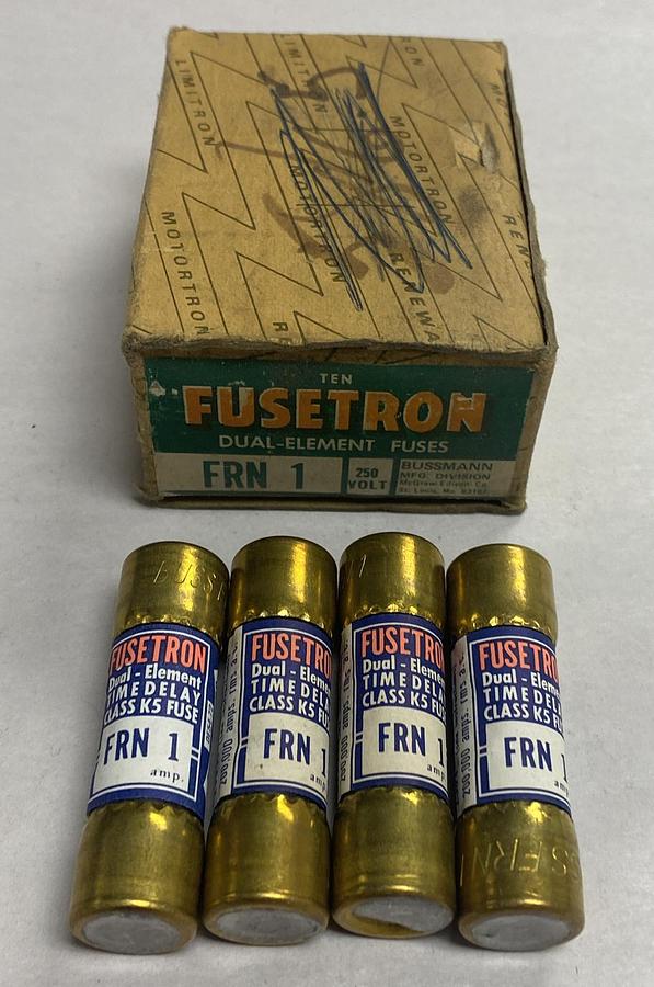 Bussmann,FRN 1,Fusetron Fuse Lot Of 4 NOS