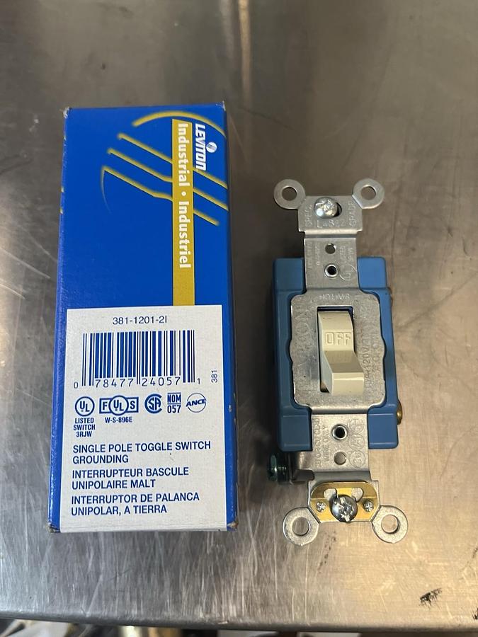 LEVITON,1201-2I,TOGGLE SWITCH 15A 120/277V