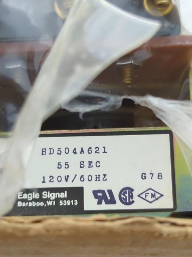 EAGLE SIGNAL,HD504AG21,TIMOFLEX TIME-DELAY RELAY 120V/60HZ 55 SEC NEW