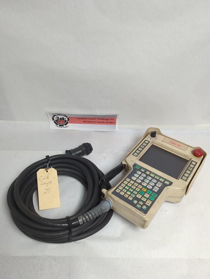 Used NACHI,AXTP-FDON-EC10,TEACH PENDANT WITH 25 FT CORD/CABLE PRE-OWNED