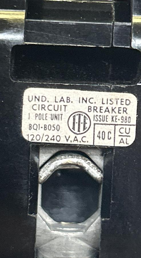 SIEMENS,BQ1-B050,CIRCUIT BREAKER 50A 120/240V 1P LOT OF 12 NOS