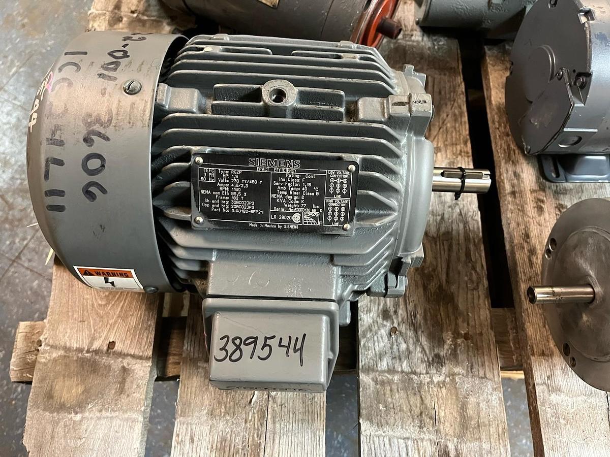 SIEMENS,1LA0182-6FP21,RGZP EPACT MOTOR 1.5HP 3PH 1160RPM 182T