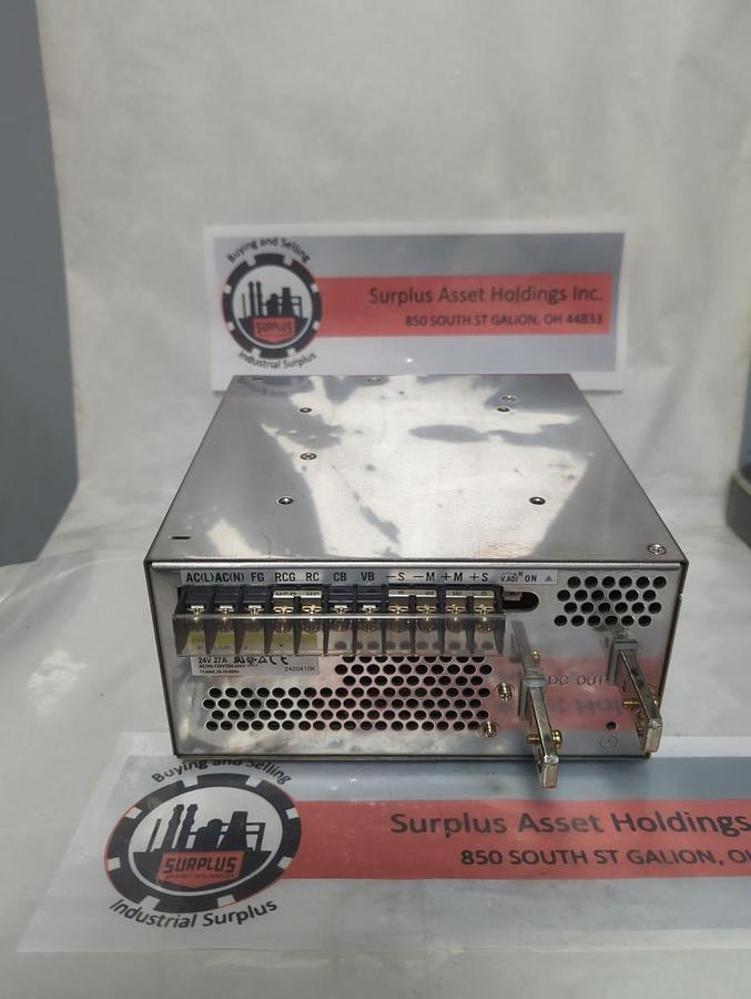 Used COSEL,P600E-24,POWER SUPPLY 24V 27A PRE-OWNED