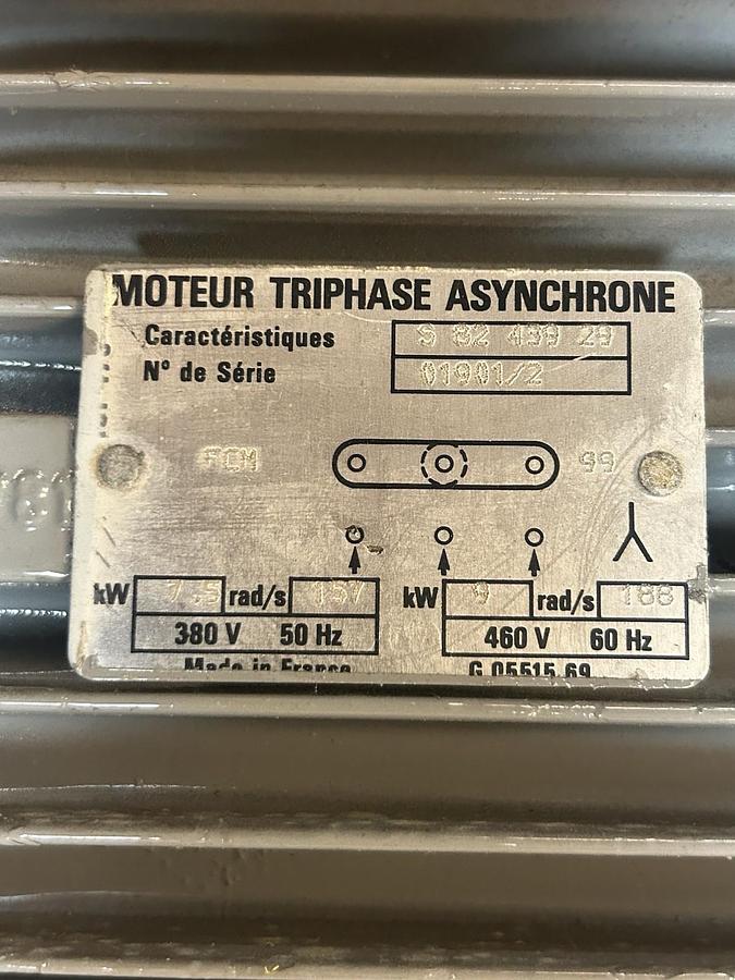 UNBRANDED,S8243929,MOTOR 7.5/9.0KW 380.460V 1500/1800RPM 3PH