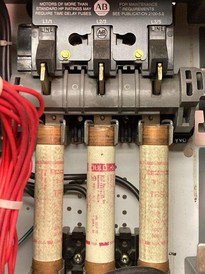 Used Allen-Bradley,2100 2112B,Fused 12 INCH Size 2 MCC Starter Bucket 25HP