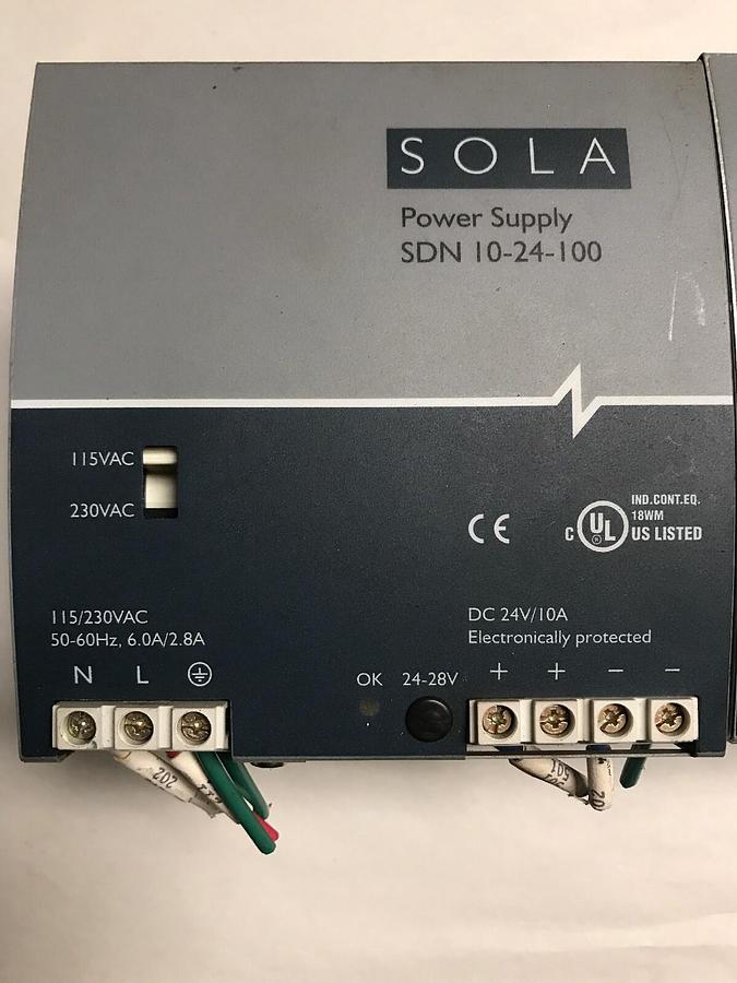 Used Sola,SDN 10-24-100,Power Supply lot of 3