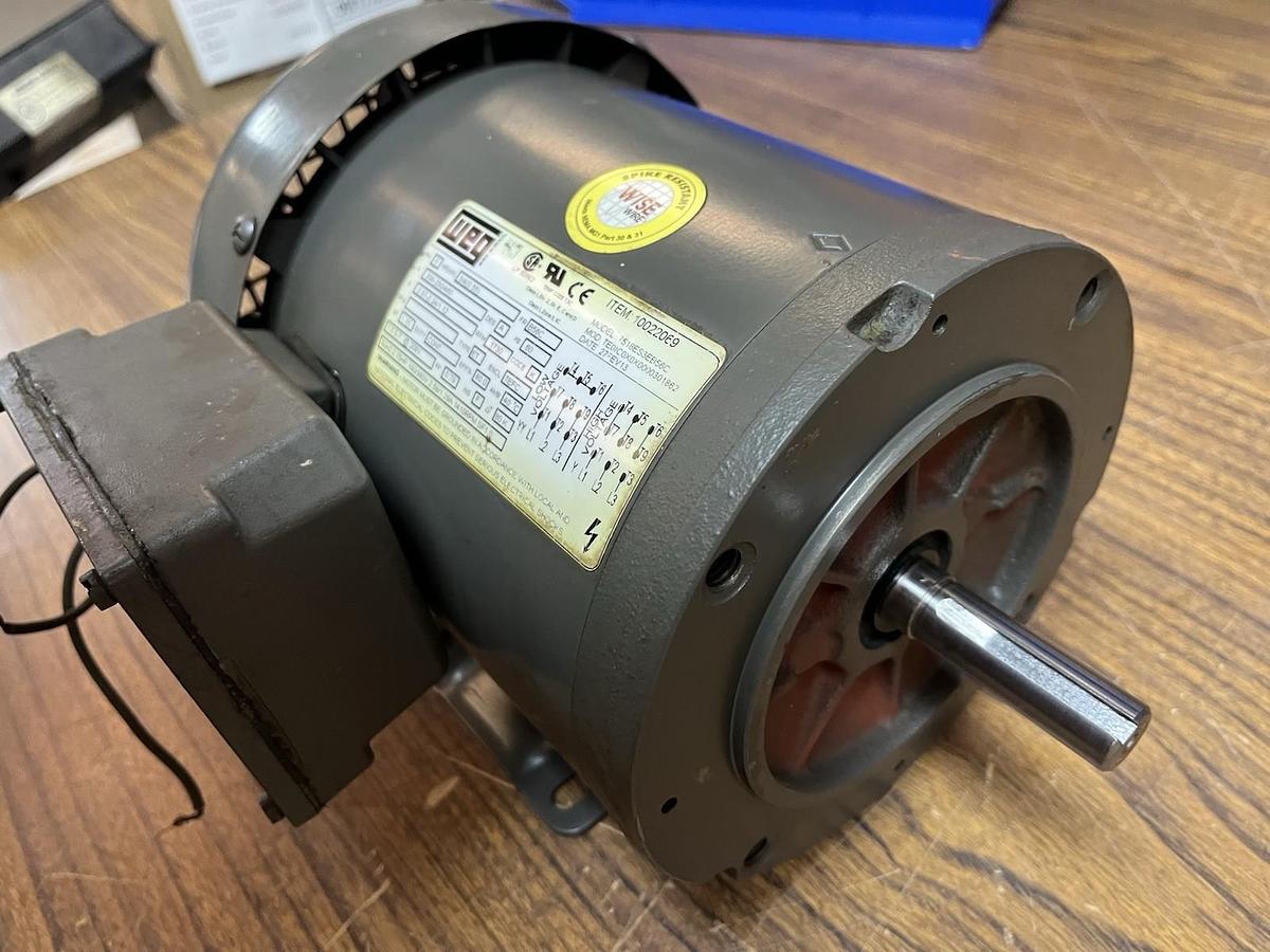 Used WEG,7518ES3EB56C,MOTOR 3/4HP 1730RPM 3PH B56C