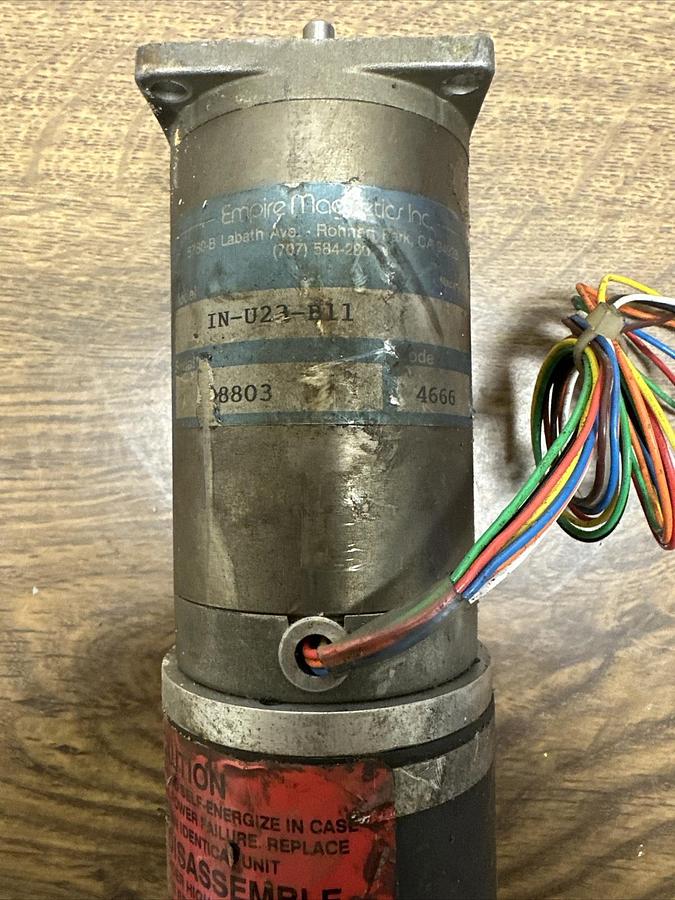Used Empire Magnetics,IN-U23-B11,Industrial Step Motor WB11 Brake
