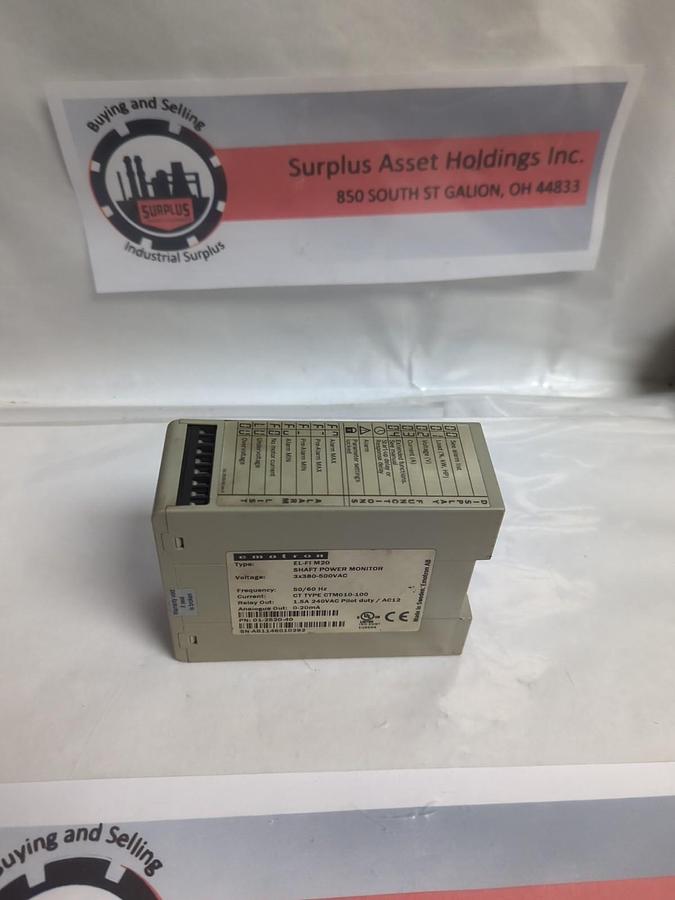 Used EMOTRON,EL-FI M20,SHAFT POWER MONITOR 3X380-500VAC PRE-OWNED