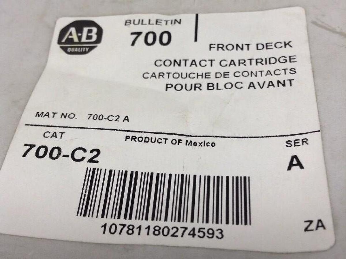 Allen-Bradley, 700-C11Z 700-C2,Front and Rear Deck Contact Cartridges
