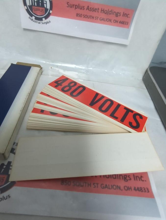 BRADY,44115,VOLTAGE MARKERS 480 VOLT PACK OF 25 PCS NOS