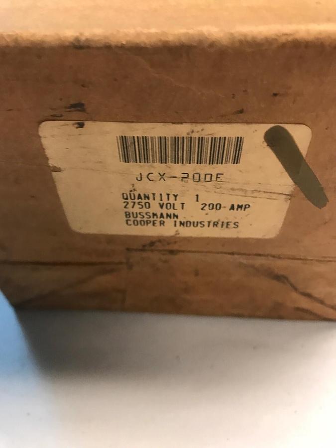 Used Cooper Bussmann,JCX-200E,2750V 200AMP Factory Sealed