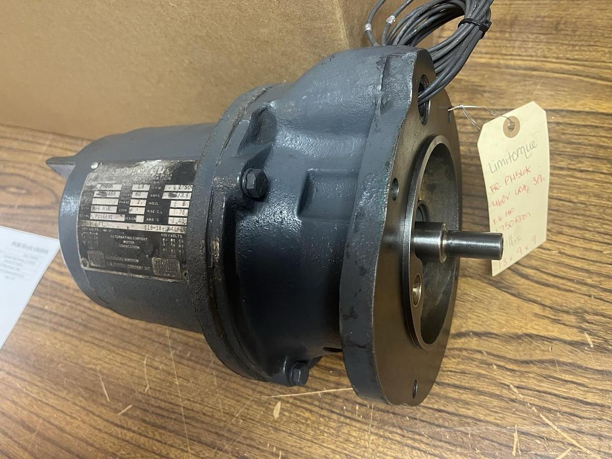 Used LIMITOR,113-18-1441-0,LIMITORQUE GEARMOTOR 1.6HP 1750RPM 460V PH56K 25 LB/FT