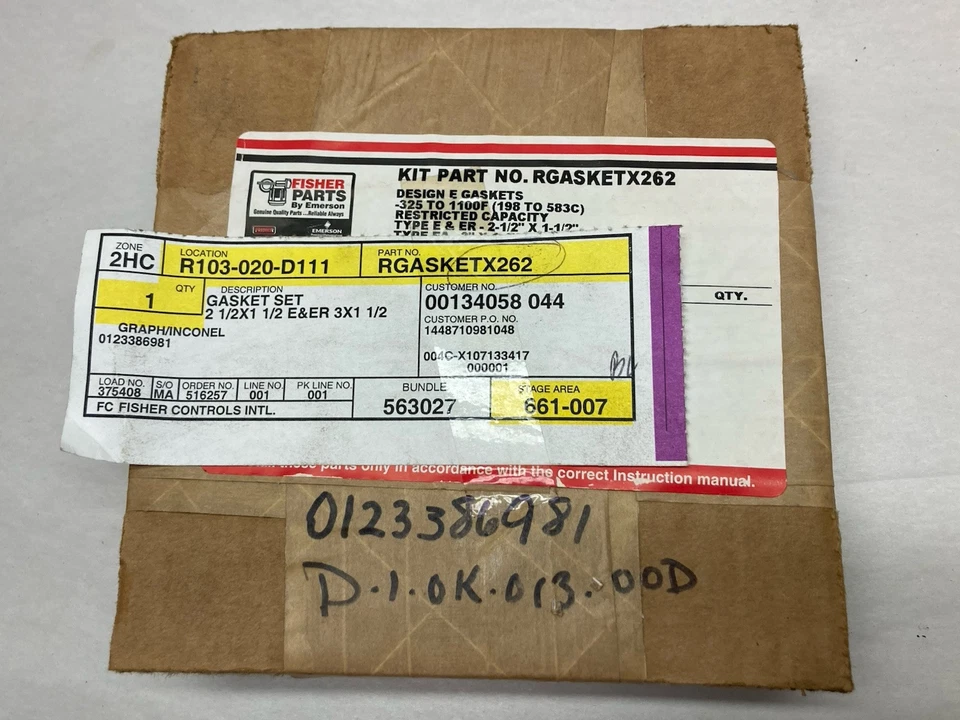 Emerson Fisher,RGASKETX162,OEM Parts Kit