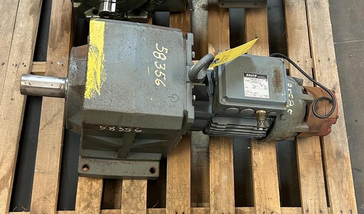 Used BAUER,BG60-11/D09XA4-TF,GEAR MOTOR 2.2KW 1680RPM 480V