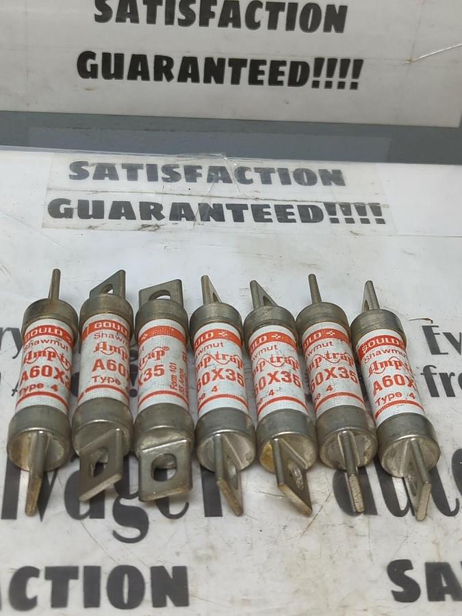 GOULD SHAWMUT,A60X35,FUSE 35 AMP 600 VAC LOT OF 7 NOS