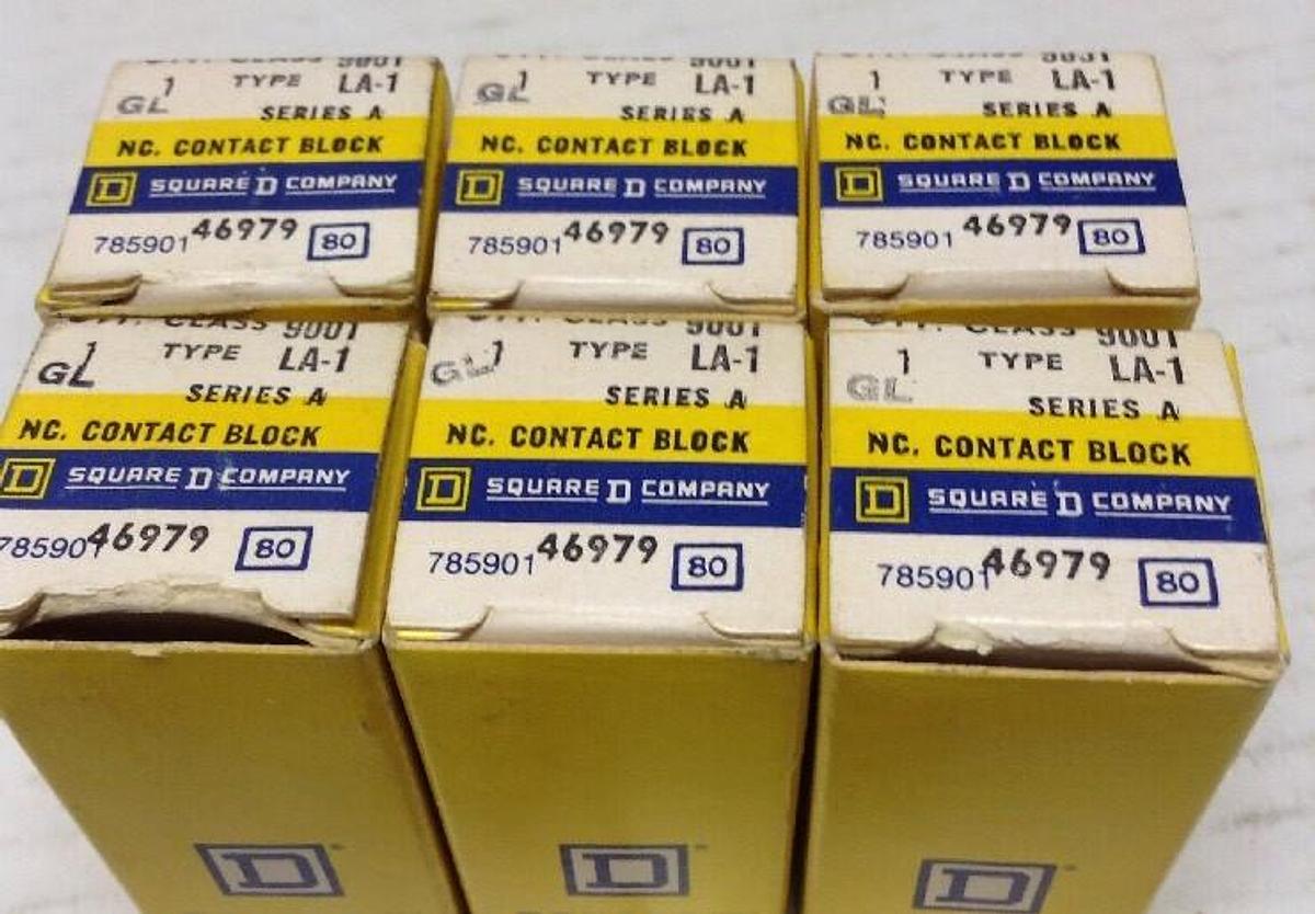 Square D ,LA-1,N.C. Contact Block Series A LOT OF 6