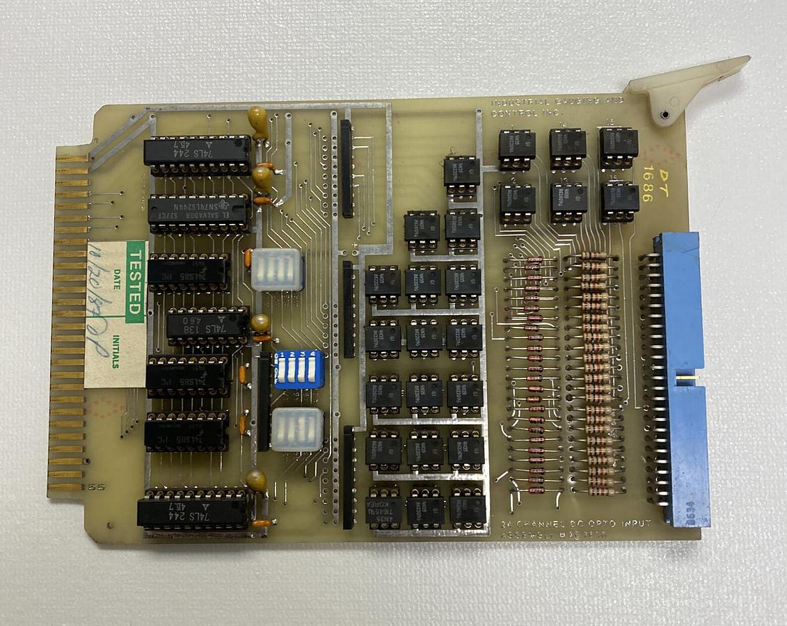 Used Industrial Gauging & Control,AC7638,24 Channel DC Opto Input PC Board
