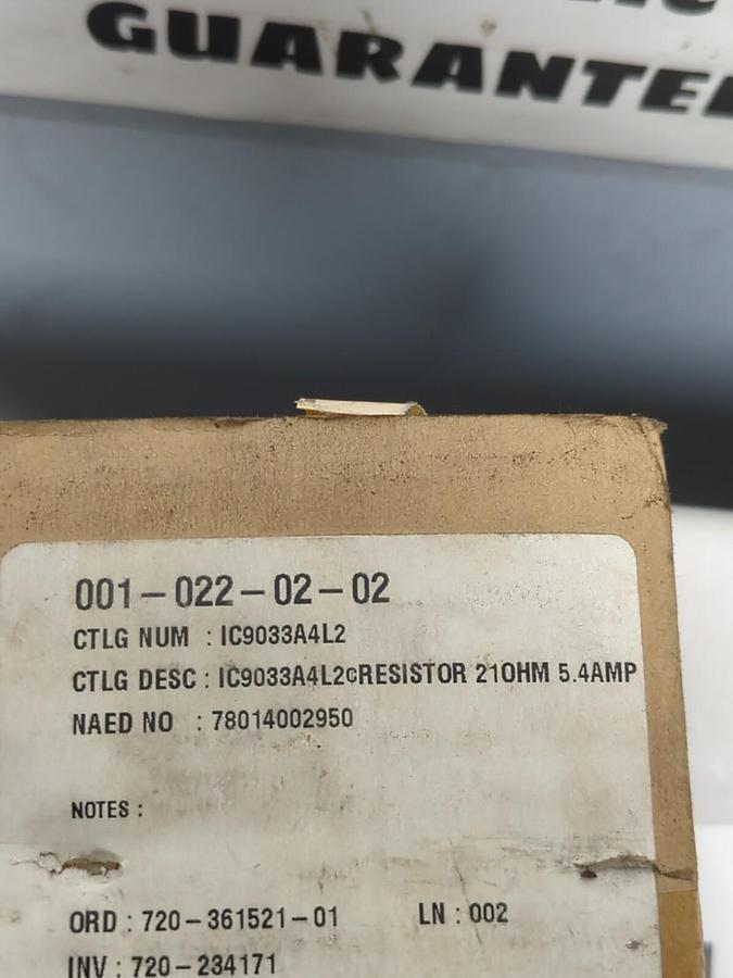 GENERAL ELECTRIC,IC9033 A4L2,POWER RESISTOR 210 OHMS 5.44 AMP NOS SEALED BOX