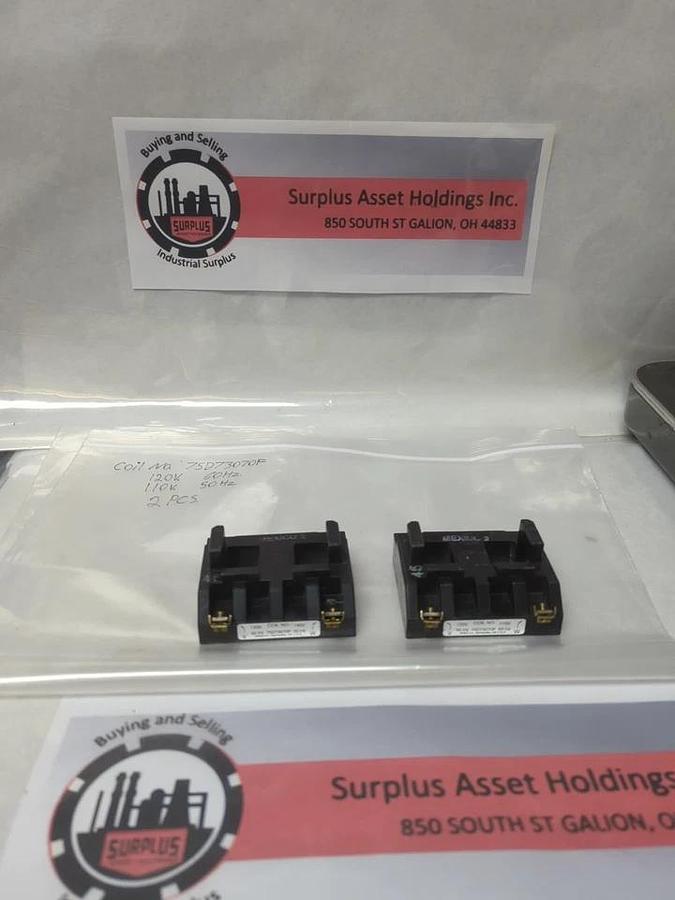 Used SE&A,75D73070F,COIL 12V 60HZ 110V 50HZ LOT OF 2 PRE-OWNED
