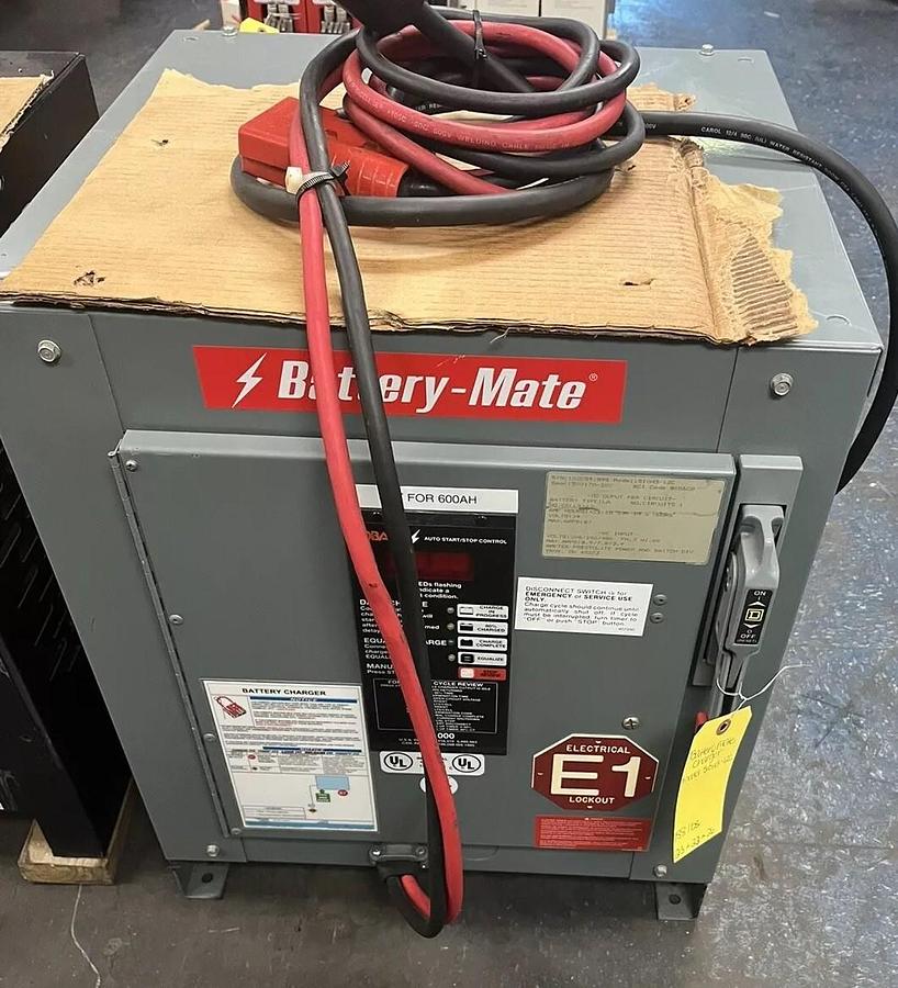 Used BATTERY-MATE,510H3-12C,FORKLIFT BATTERY CHARGER 24VDC 12 CELL 208/240/480V 3PH