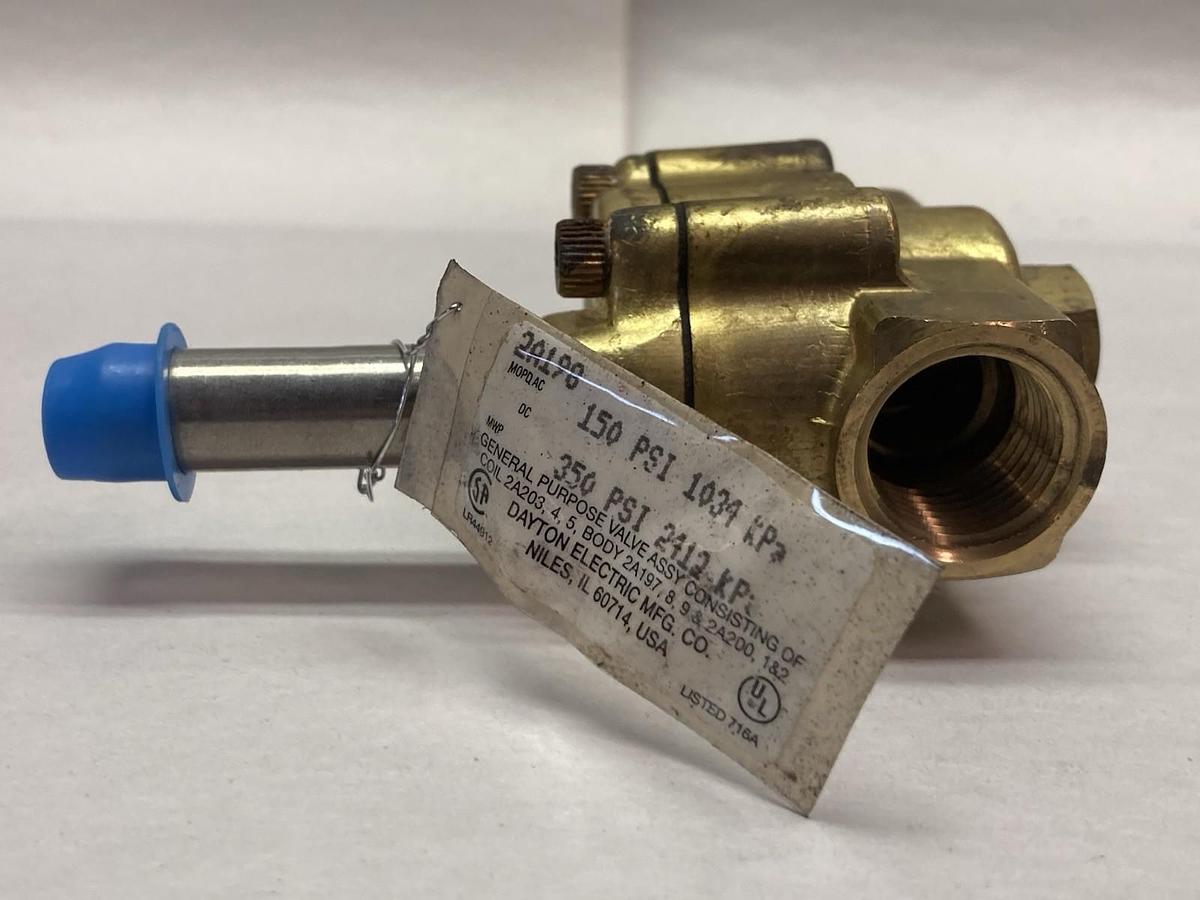 Used Dayton,2A198,Solenoid Valve BODY ONLY 150/350PSI