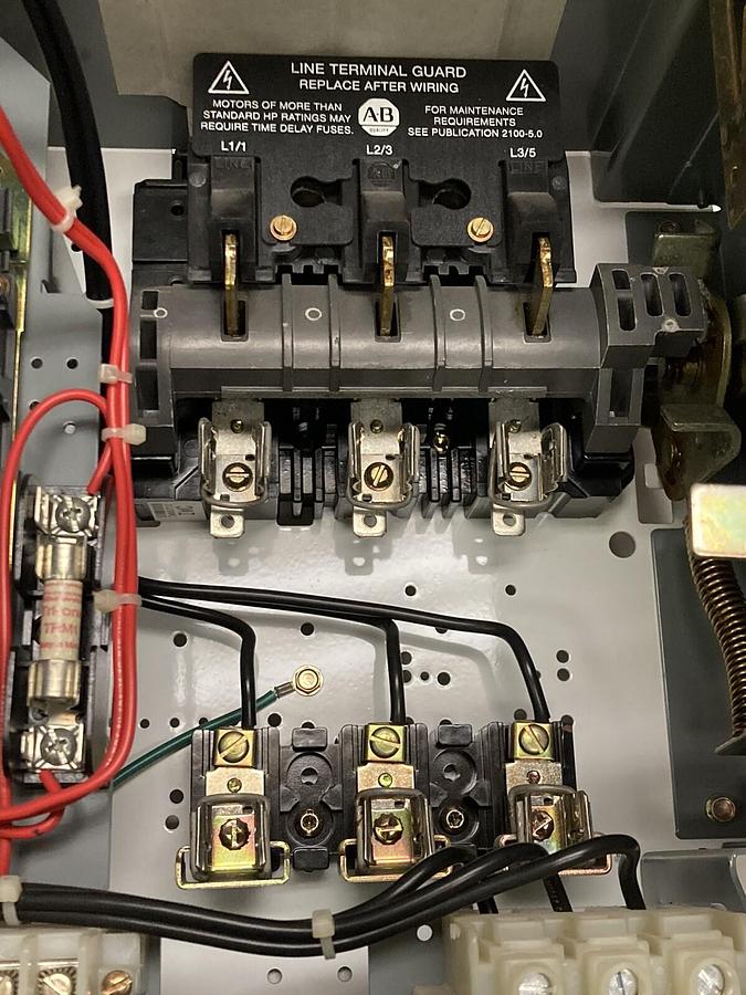 Used Allen-Bradley,2100 2112B,Size 1  Fused MCC 12 INCH Starter Feeder Bucket