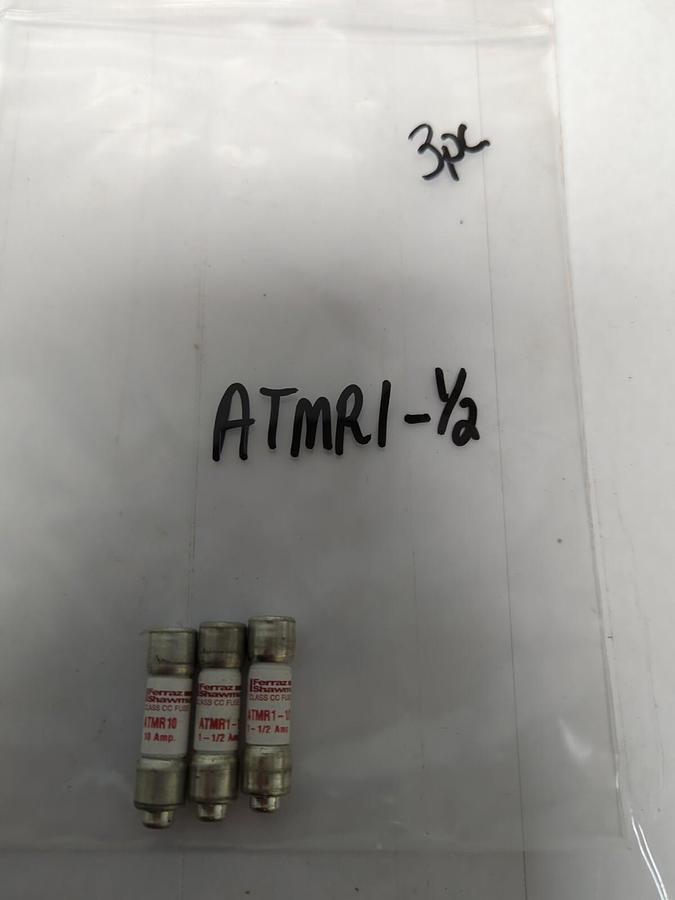 FERRAZ SHAWMUT,ATMR1-1/2,FAST-ACTING FUSE LOT OF 3 NOS