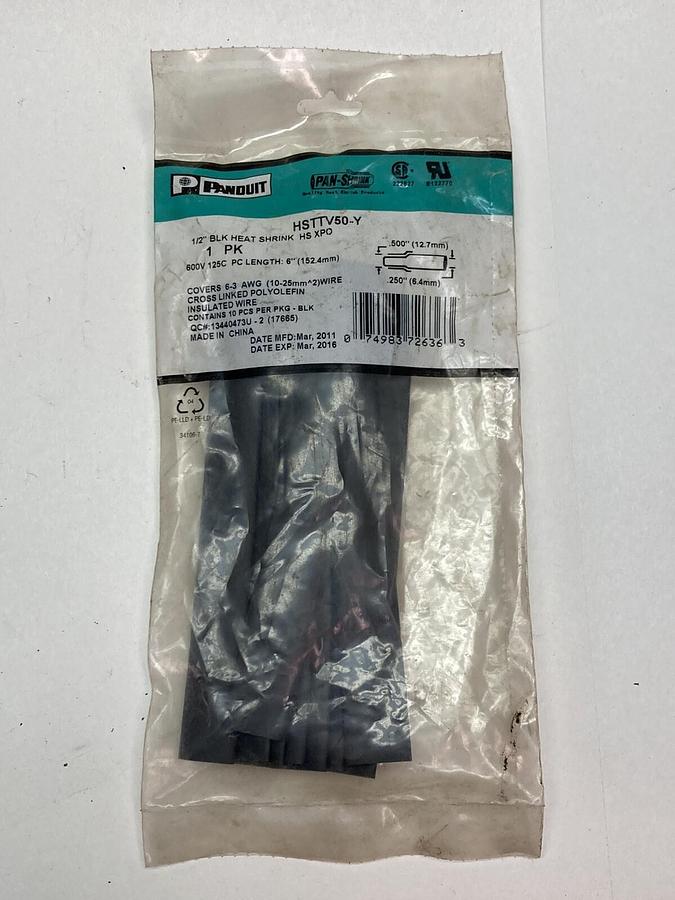 Used Panduit,HSTTV50-Y,Thin Wall Heart Shrink