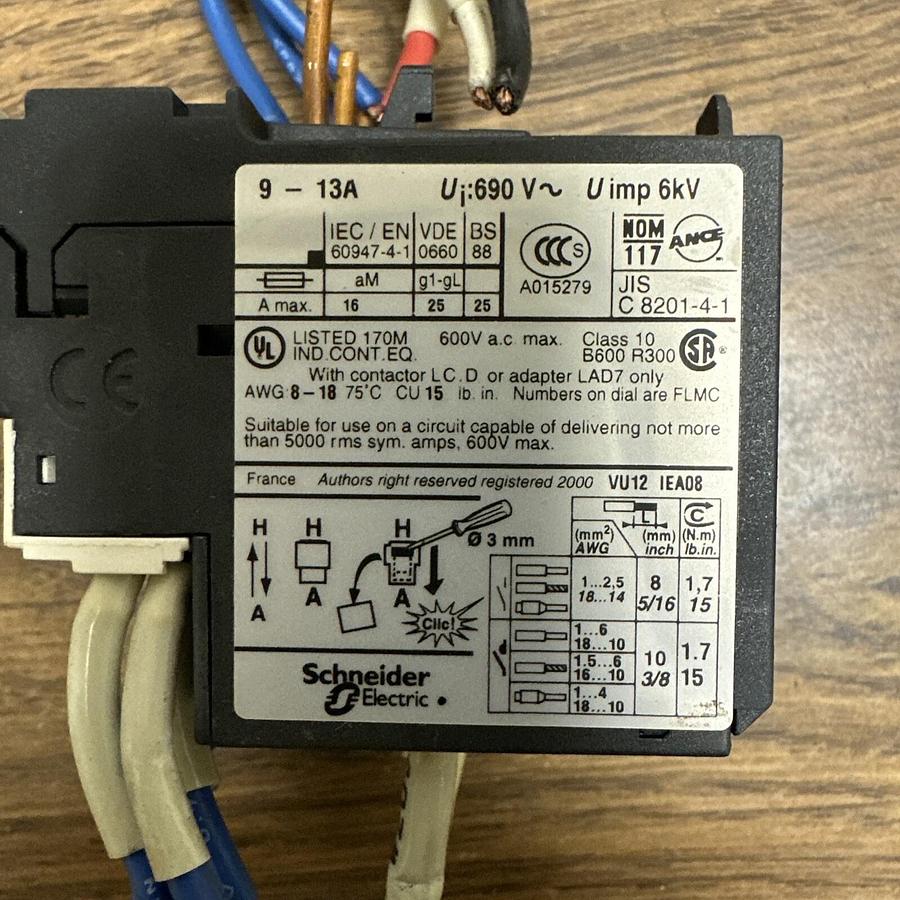 Used Telemecanique,LRD16,Thermal Overload Relay LOT of 2