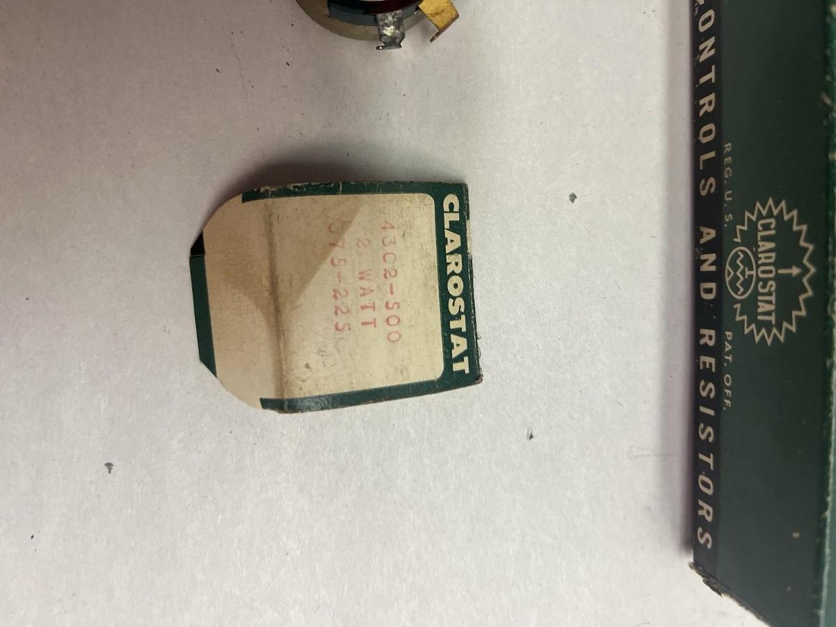 CLAROSTAT,43C2-500,POTENTIOMETER 2 WATT