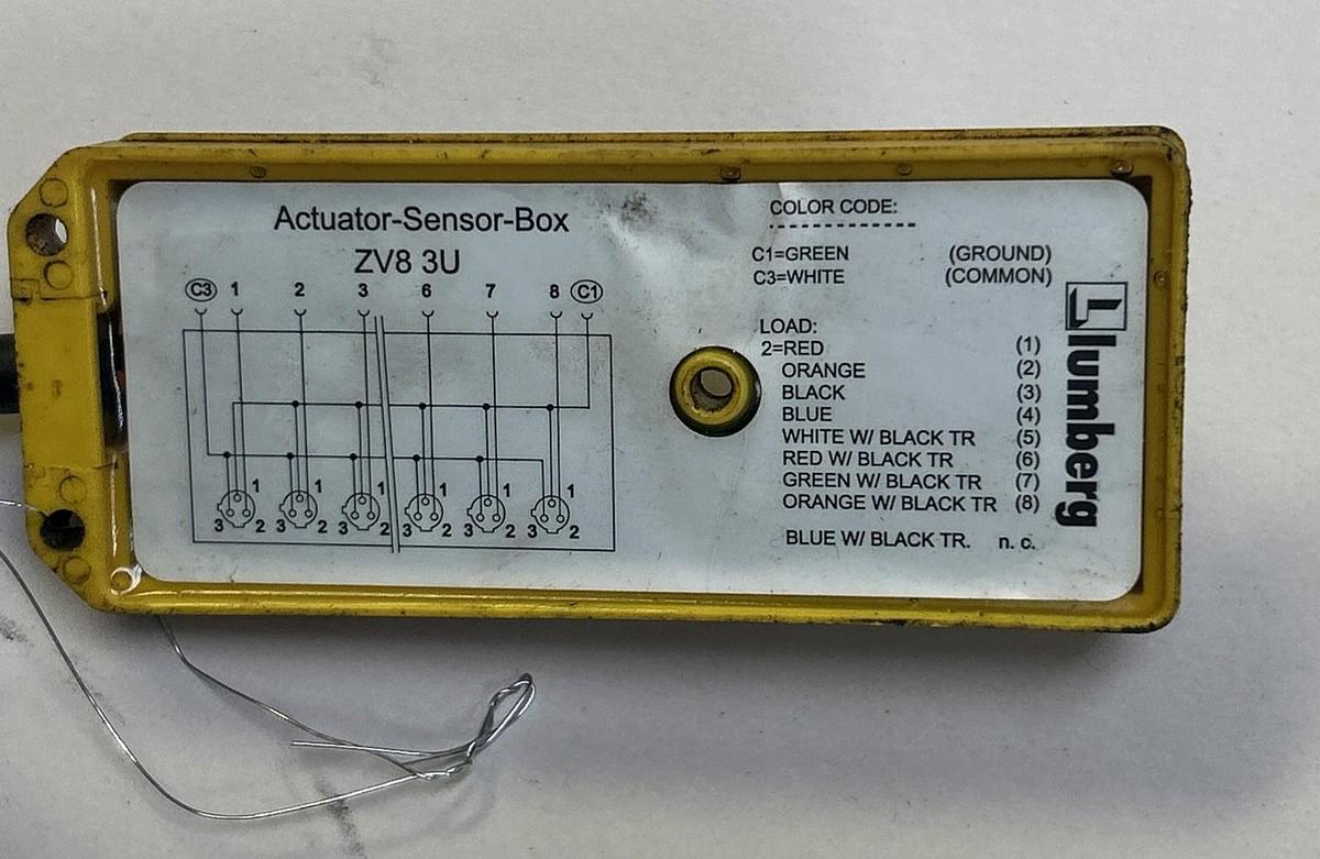 Used LLUMBERG,ZV83U,ACTUATOR SENSOR BOX 8 PORT