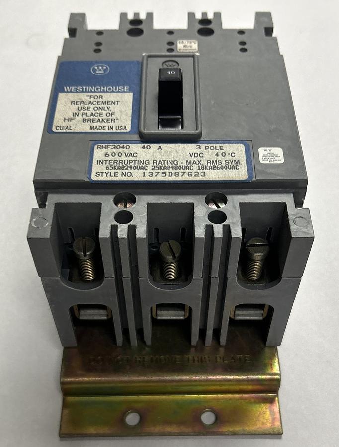 WESTINGHOUSE,RHF3040,CIRCUIT BREAKER 40A 600V NOS