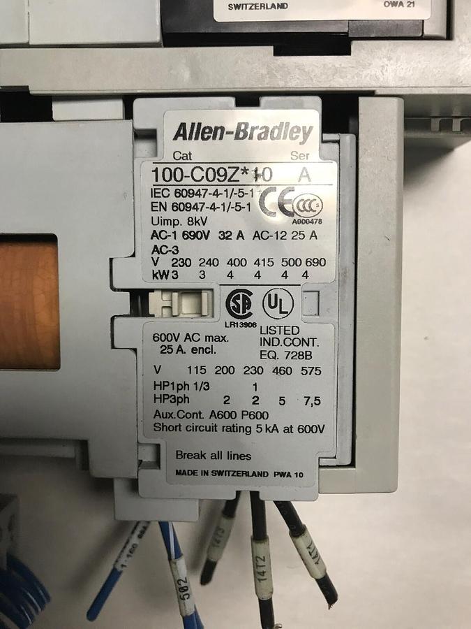 Used Allen Bradley,190S-ANDJ2-CB25R,Compact starter Series B