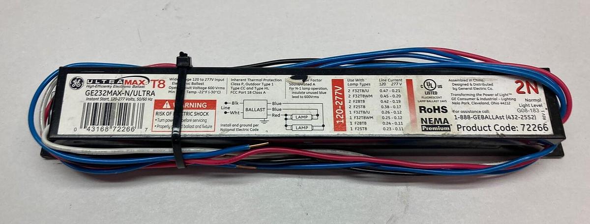 General Electric,GE232MAX-N/ULTRA,Electronic Ballast