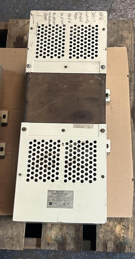 Used SOLA,63-23-250-8,MINI/MICRO COMPUTER REGULATOR TRANSFORMER 5000VA
