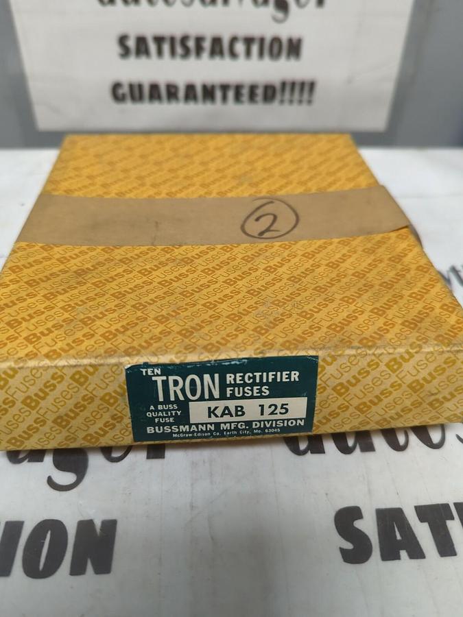 COOPER BUSSMANN,KAB-125,RECTIFIER 125 AMP FUSES BOX OF 10 NOS