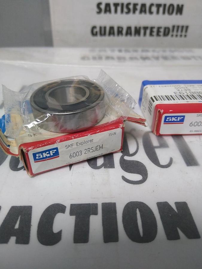 SKF,6003 2RSJEM,DEEP GROOVE BALL BEARING DOUBLE SEALED LOT OF 3 NOS