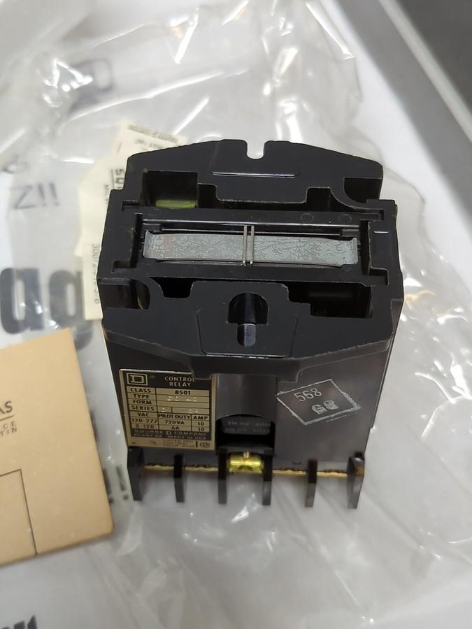 SQUARE D,78222,CLASS 8501 TYPE G0-40 SERIES D OPEN TYPE AC CONTROL RELAY