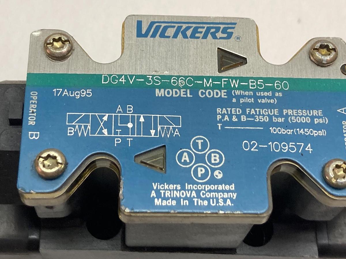 Used Vickers,DG4V-3S-66C-M-FW-B5-60,Control Valve