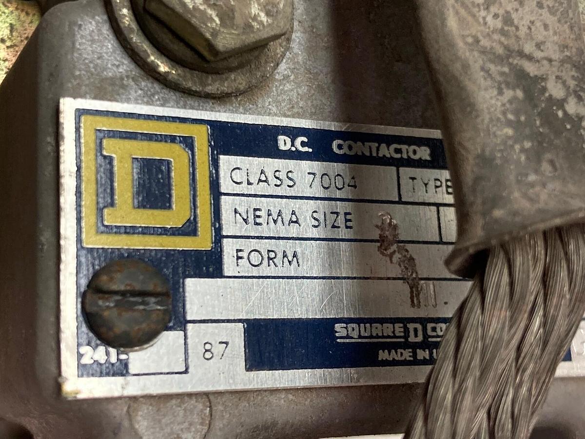 Used Square D,7004 MEO1,Ser A DC Contactor 230/240VDC 100A