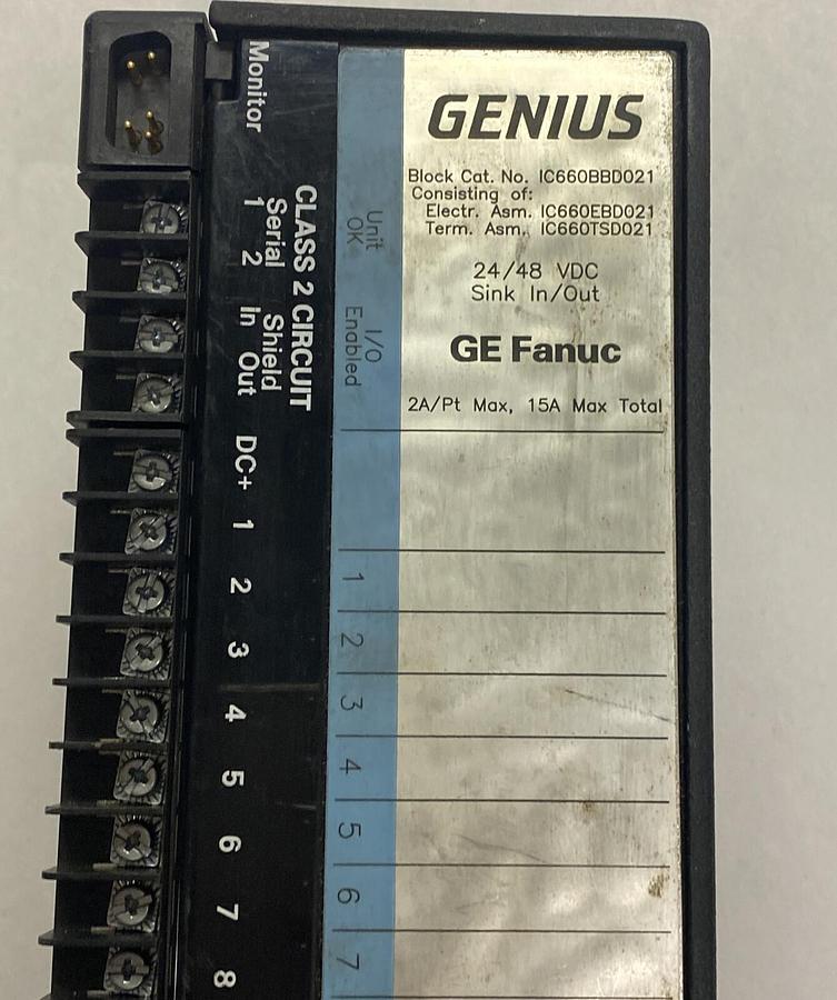 Used GE FANUC,IC660BBD021,SINK I/O BLOCK