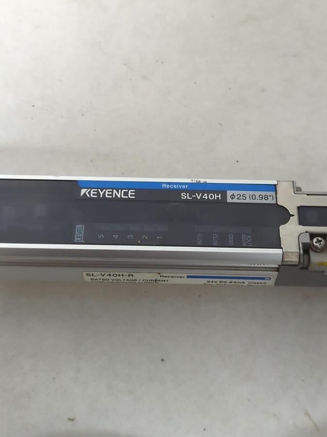 Used KEYENCE,SL-V40H-R,LIGHT CURTAIN RECIEIVER 24VDC 84mA CLASS 2 PRE-OWNED