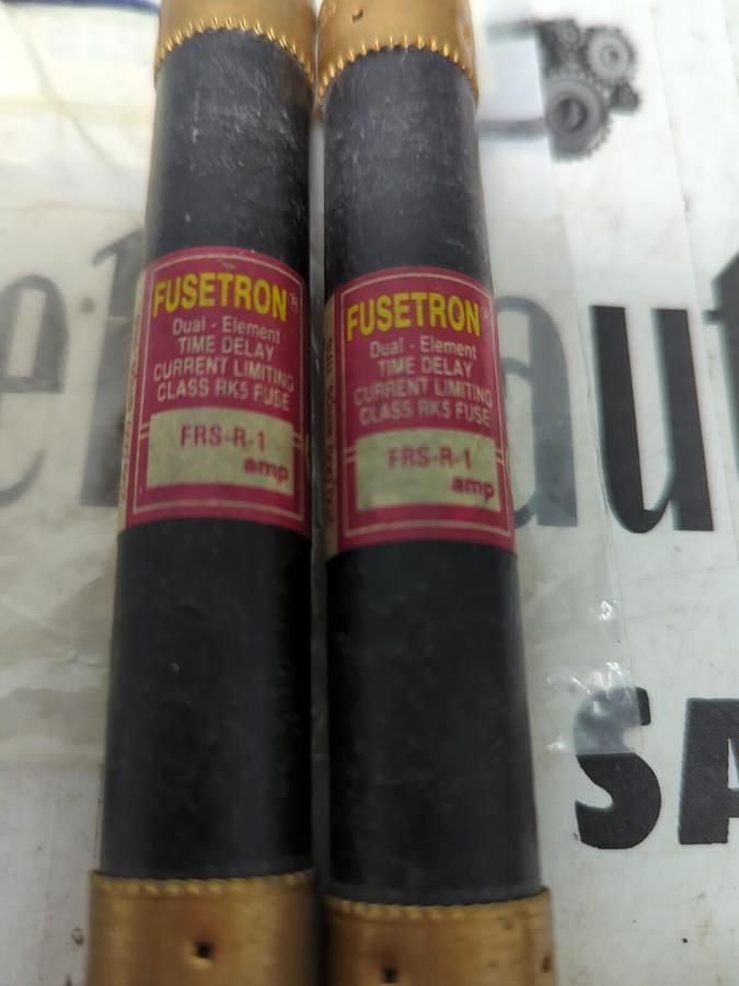 COOPER BUSSMANN,FRS-R-1,FUSETRON 1 AMP FUSES LOT OF 2 NOS