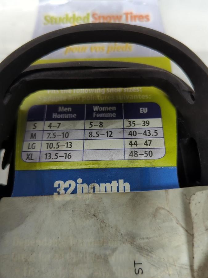 STABILIZERS LITE,SIZE S,STUDDED SNOW TIRES FOR YOUR FEET NOS