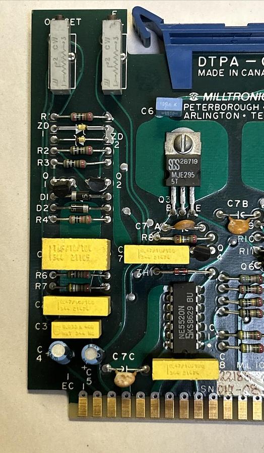 Used MILLTRONICS,DTPA-01,CIRCUIT BOARD