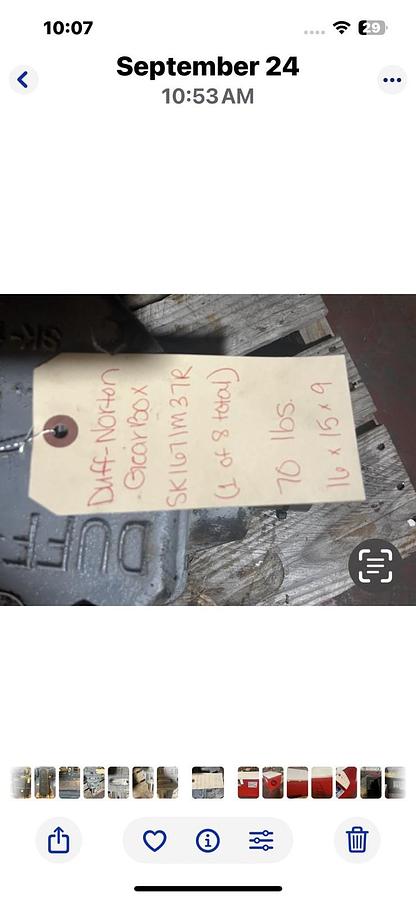 Used Duff-Norton,SK1671M37R,Mitre Gear Box Ratio 1:1