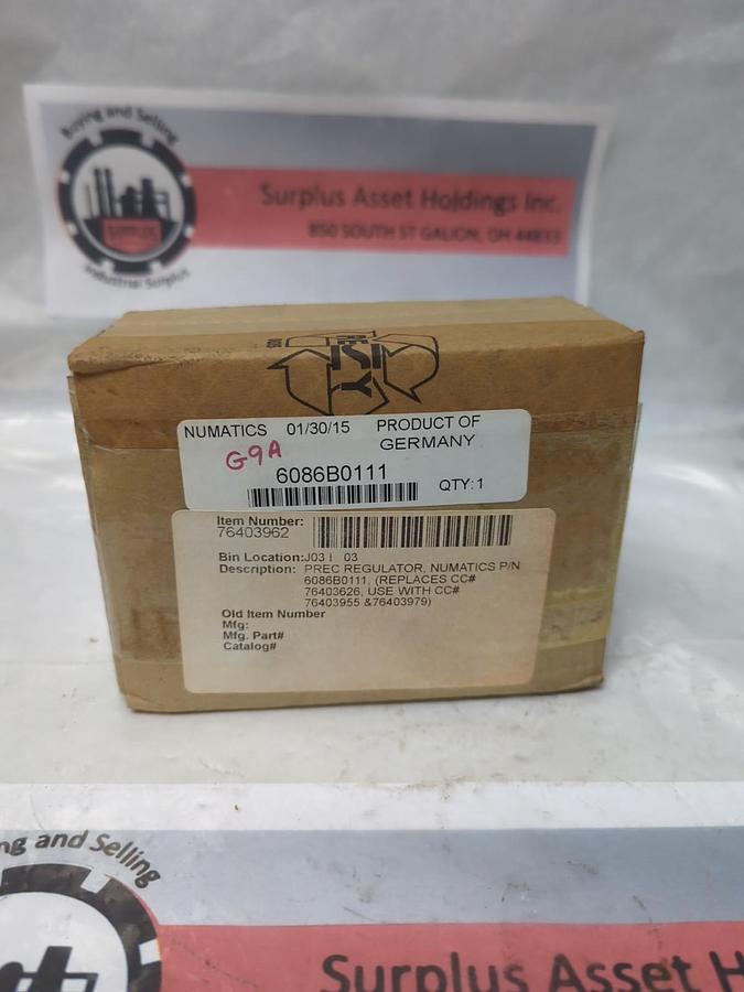 NUMATICS,6086B0111,PRECISION REGULATOR NOS